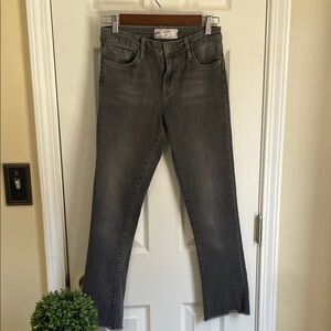 Free People Women's Gray Streetwear Straight Leg Jeans